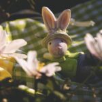 cute bunny with name tag