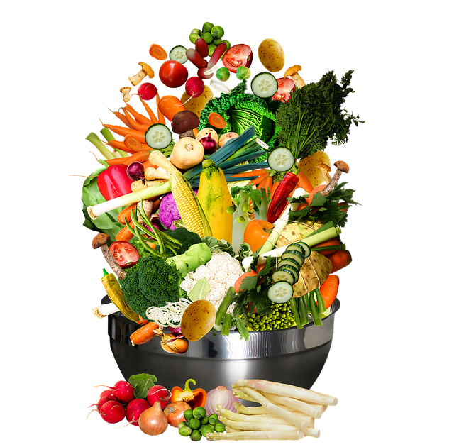 A variety of healthy vegetables like pumpkin, green beans, and carrots (dog high fiber foods)