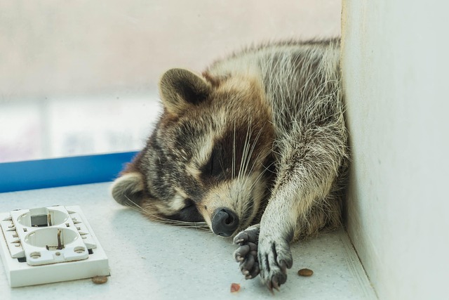 A raccoon meticulously 'washing' a piece of food in water, illustrating their characteristic behaviour. (raccoon pet names)
